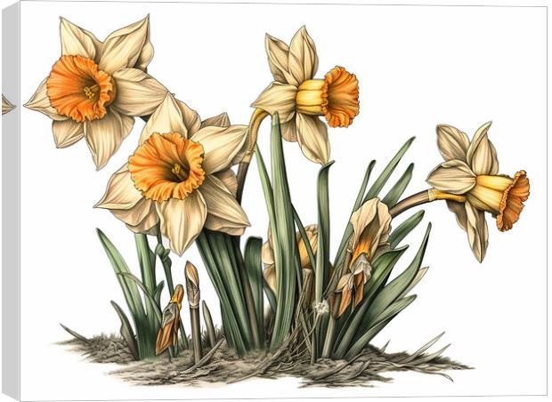 Daffodils Canvas Print by Steve Smith