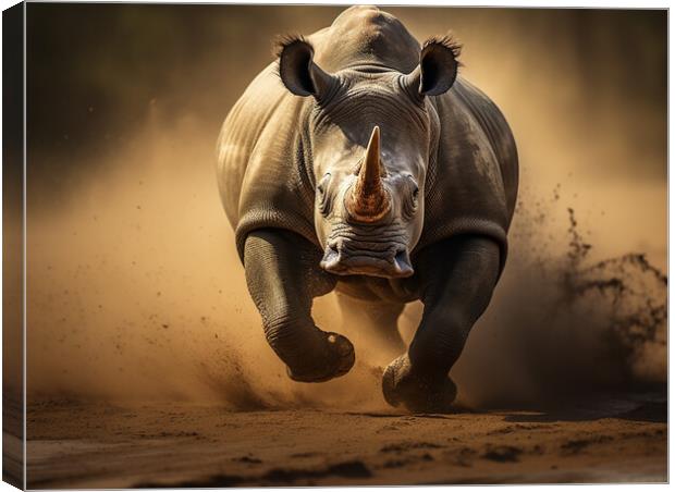 Rhinoceros Canvas Print by Steve Smith