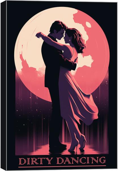Dirty Dancing Retro Art Poster Canvas Print by Steve Smith