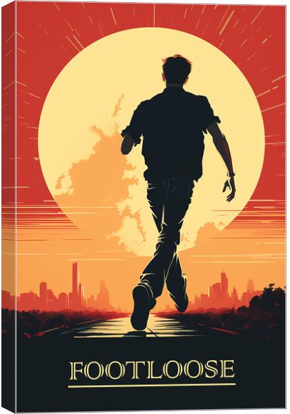 Footloose Retro Art Poster Canvas Print by Steve Smith
