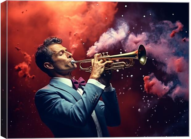 Blow Your Own Trumpet Canvas Print by Steve Smith