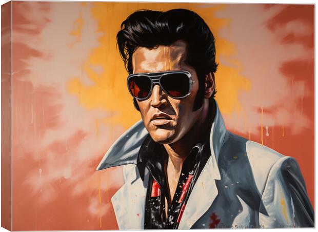 Elvis Has Left The Building Canvas Print by Steve Smith
