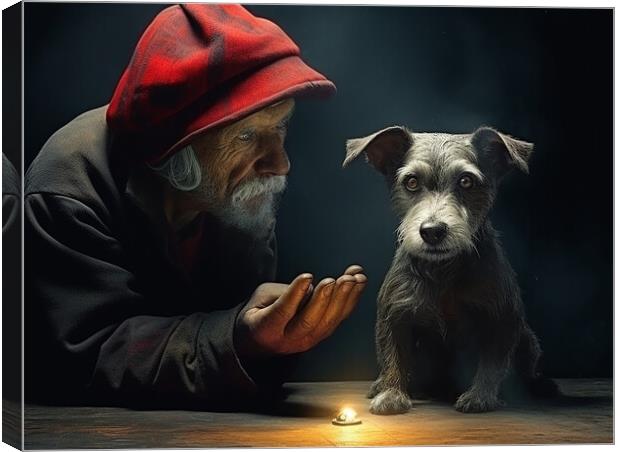 You Cant Teach An Old Dog New Tricks Canvas Print by Steve Smith