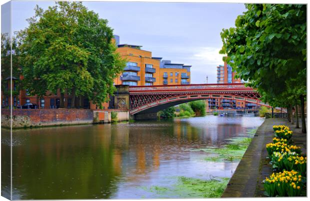 River Aire Leeds Canvas Print by Steve Smith