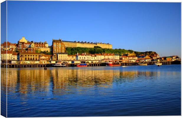 Views to West Cliff Whitby Canvas Print by Steve Smith