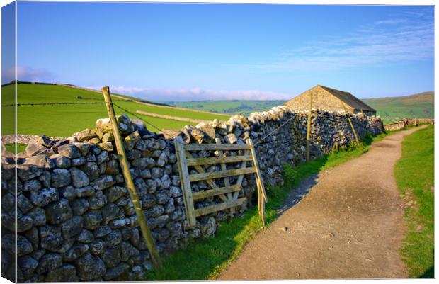 The Walk To Malham Canvas Print by Steve Smith