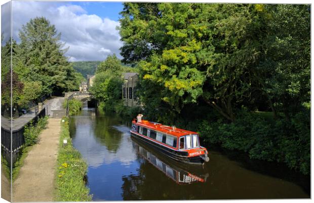 Rochdale Canal Hebden Bridge Canvas Print by Steve Smith