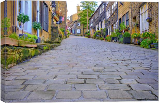 Main Street Haworth Canvas Print by Steve Smith