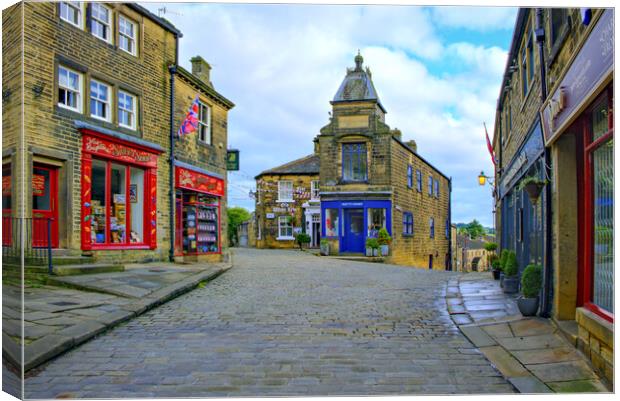 Main Street Haworth Canvas Print by Steve Smith