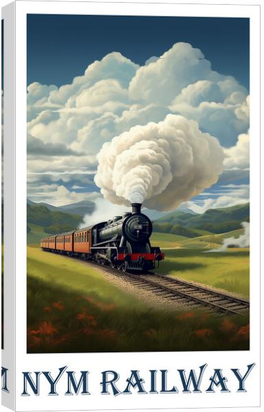 North York Moors Railway Travel Poster Canvas Print by Steve Smith