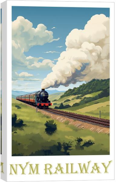 NYM Railway poster Canvas Print by Steve Smith