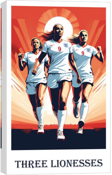 Three Lionesses Poster Canvas Print by Steve Smith