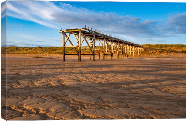 Steetley Pier Hartlepool Canvas Print by Steve Smith