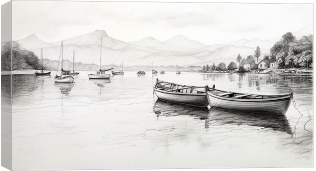 Bowness Drawing Canvas Print by Steve Smith
