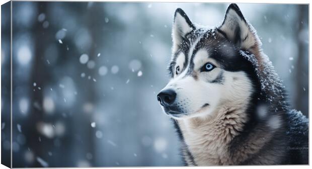 Husky Canvas Print by Steve Smith