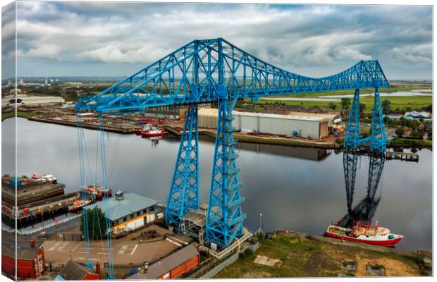 Transporter Bridge Middlesbrough Canvas Print by Steve Smith