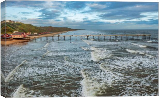 Saltburn by the Sea Pier Canvas Print by Steve Smith