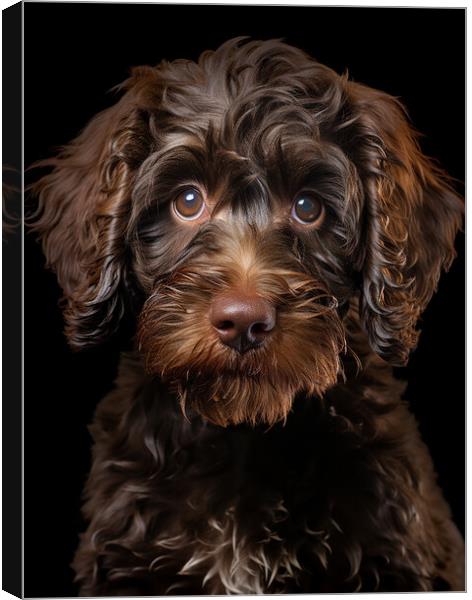 Cockapoo Portrait Canvas Print by Steve Smith