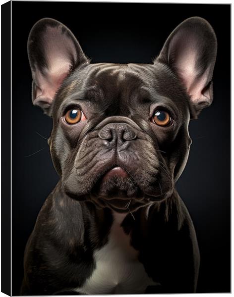 French Bulldog Portrait Canvas Print by Steve Smith