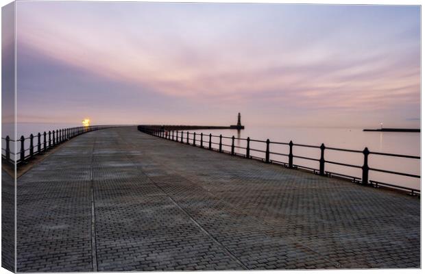 Dawn at Roker Canvas Print by Steve Smith