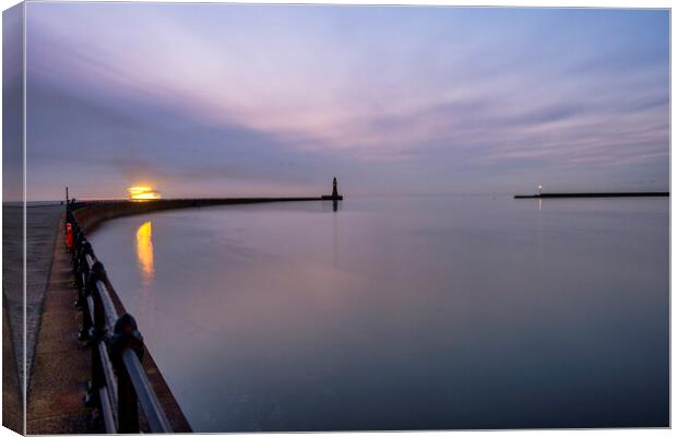 Dawn at Roker Canvas Print by Steve Smith