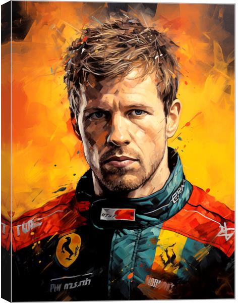Sebastian Vettel Canvas Print by Steve Smith