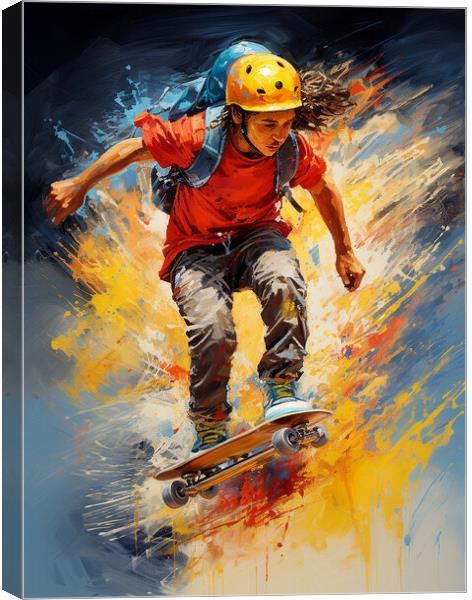 Skate Boarder Canvas Print by Steve Smith