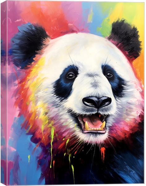 Giant Panda Portrait Canvas Print by Steve Smith