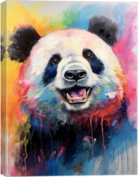Giant Panda Portrait Canvas Print by Steve Smith