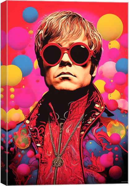 Elton John Canvas Print by Steve Smith