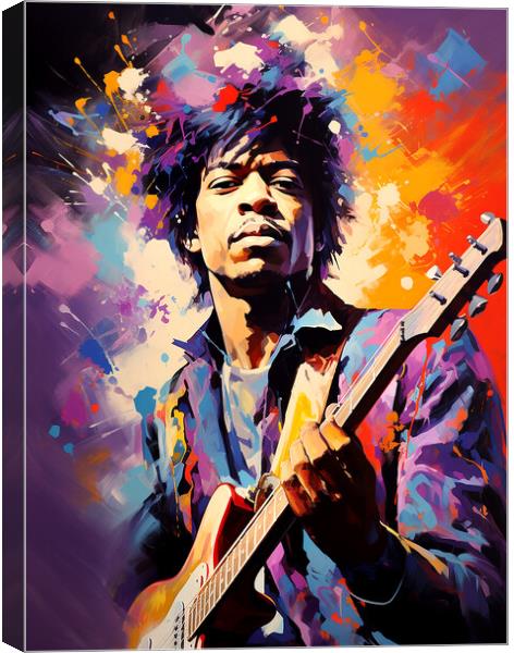 Jimi Hendrix Canvas Print by Steve Smith