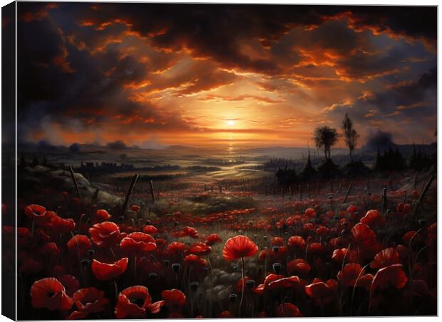 Flanders Field Poppies Canvas Print by Steve Smith