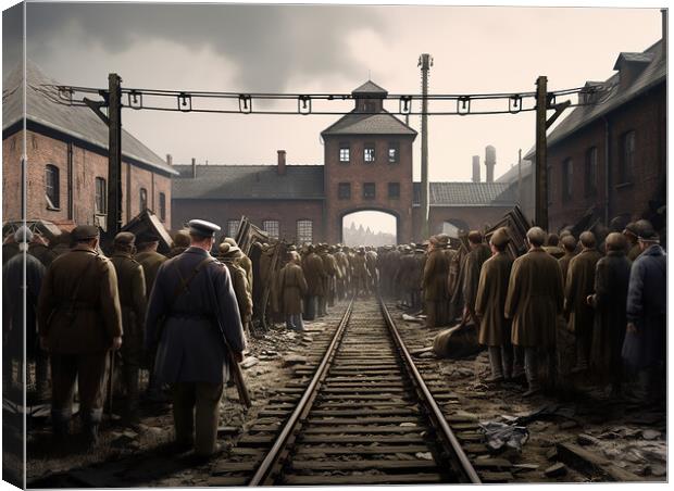Liberation Of Auschwitz Canvas Print by Steve Smith