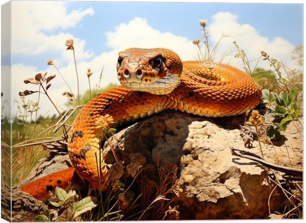 Common Adder Canvas Print by Steve Smith