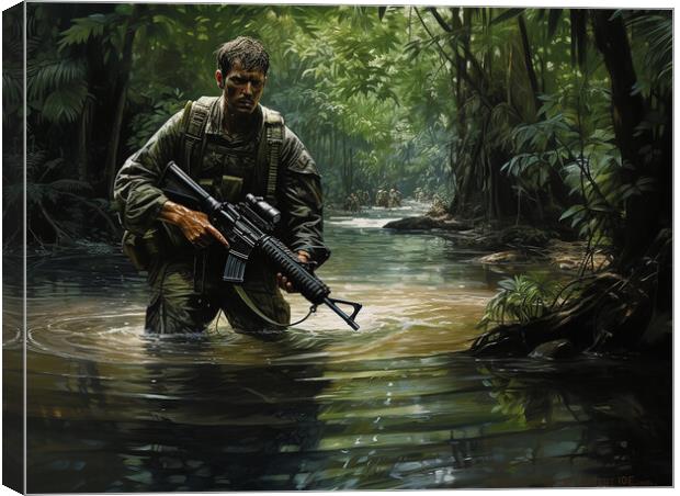 Jungle Warfare Canvas Print by Steve Smith