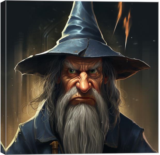 The Unhappy Wizard Canvas Print by Steve Smith
