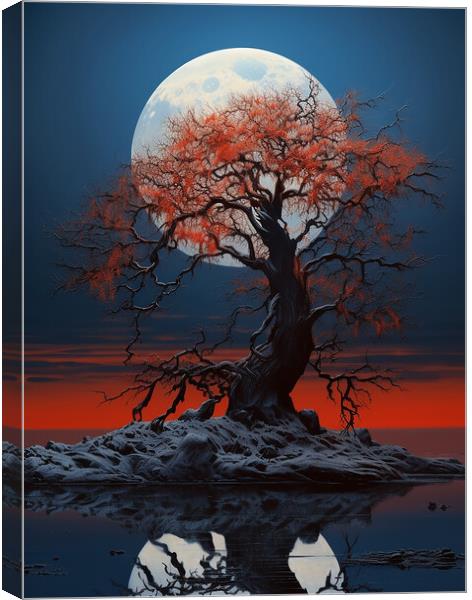 The Big Moon Canvas Print by Steve Smith