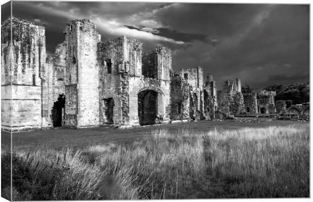 Easby Abbey Richmond North Yorkshire Canvas Print by Steve Smith