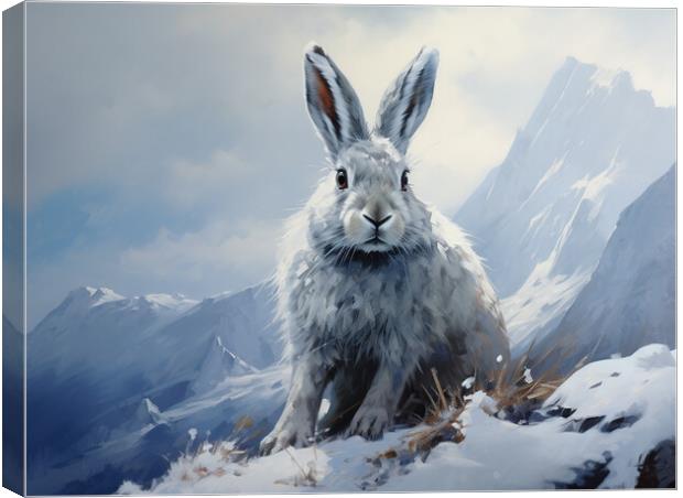 The Mountain Hare Canvas Print by Steve Smith