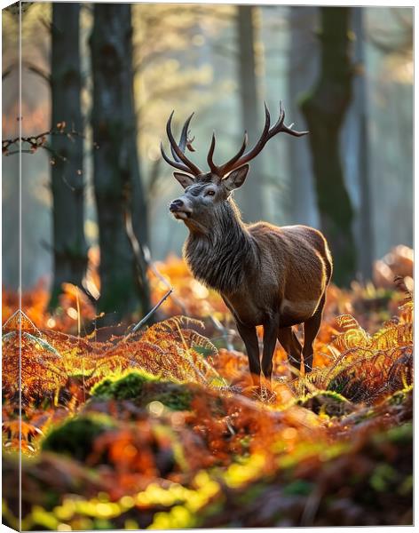 Scottish Red Deer Stag Canvas Print by Steve Smith