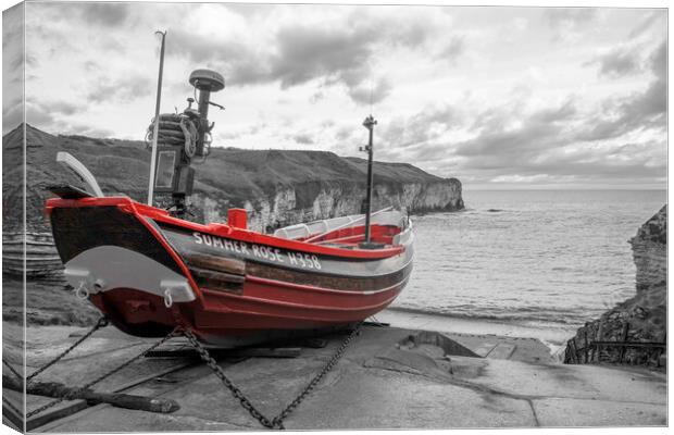 North Landing Flamborough Canvas Print by Steve Smith