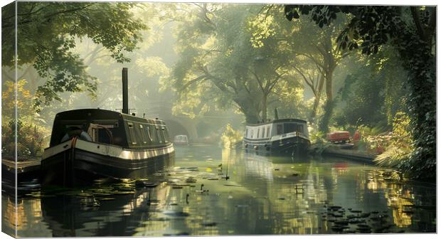 Canal Life Canvas Print by Steve Smith