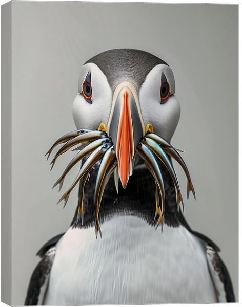 Puffin Canvas Print by Steve Smith