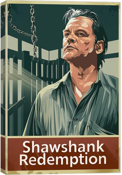 Shawshank Redmption Poster Canvas Print by Steve Smith