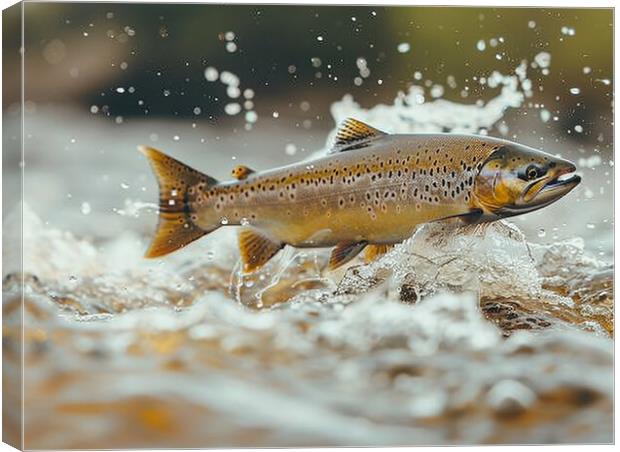 Atlantic Salmon Canvas Print by Steve Smith