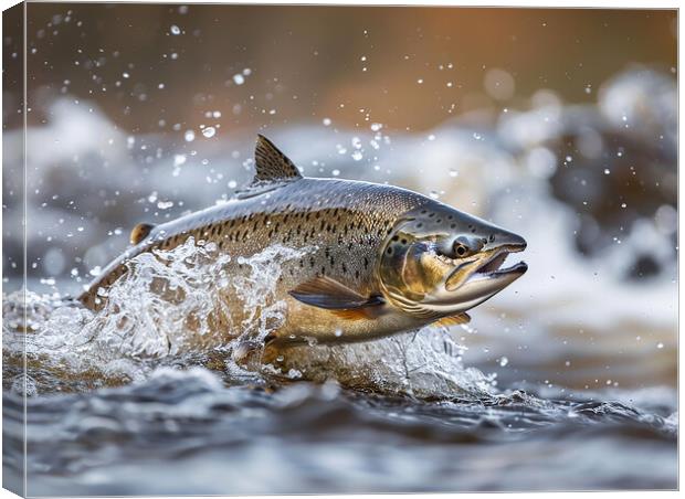 Atlantic Salmon Canvas Print by Steve Smith