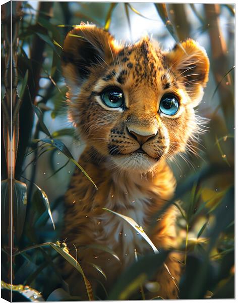 Liam The Lion Cub Canvas Print by Steve Smith