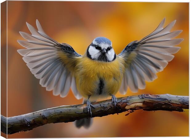 Blue Tit Canvas Print by Steve Smith