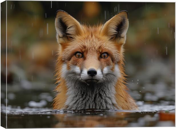 Fox Canvas Print by Steve Smith