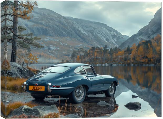 E Type Jaguar Canvas Print by Steve Smith